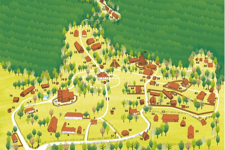Mapa skansenu