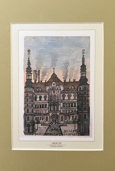 Reprint przedstawiający fabrykę dolarów.